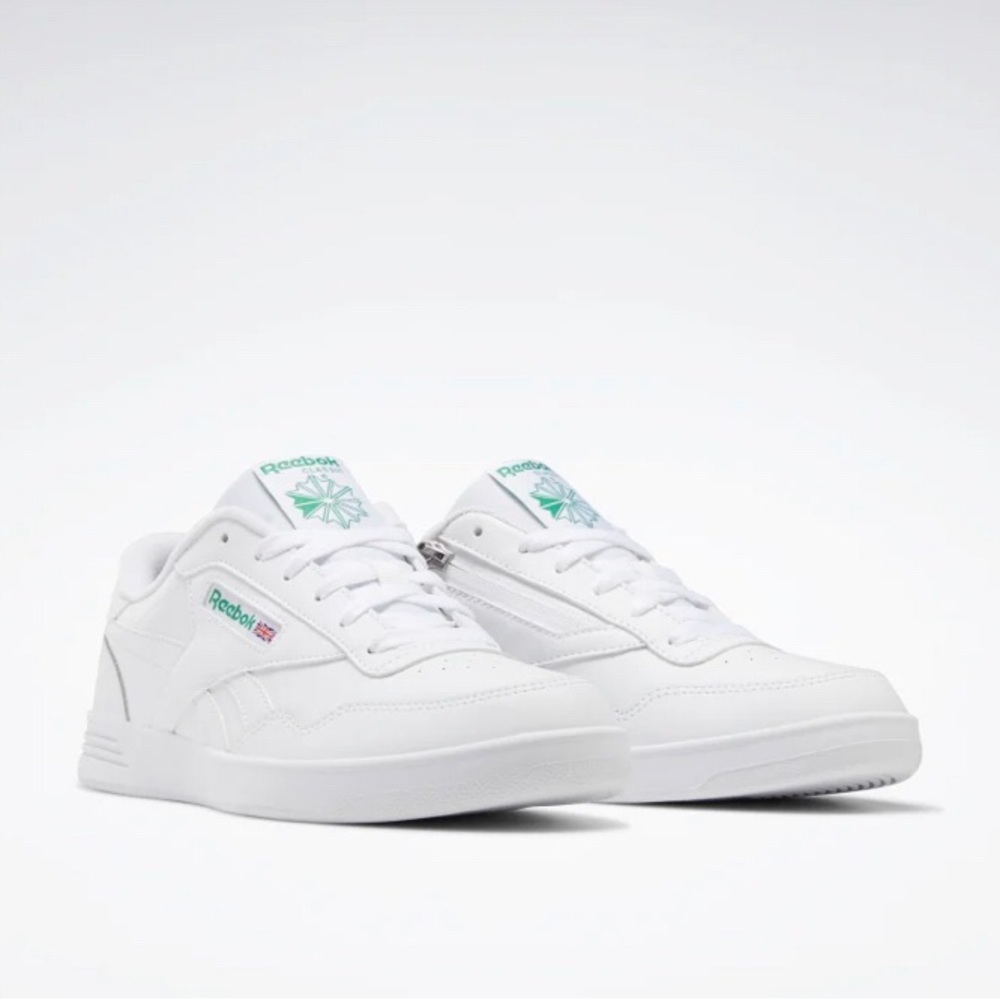 Reebok Club MEMT Parafit White/Glen Green Men's 7.5, unisex 9 4E - Extra Wide